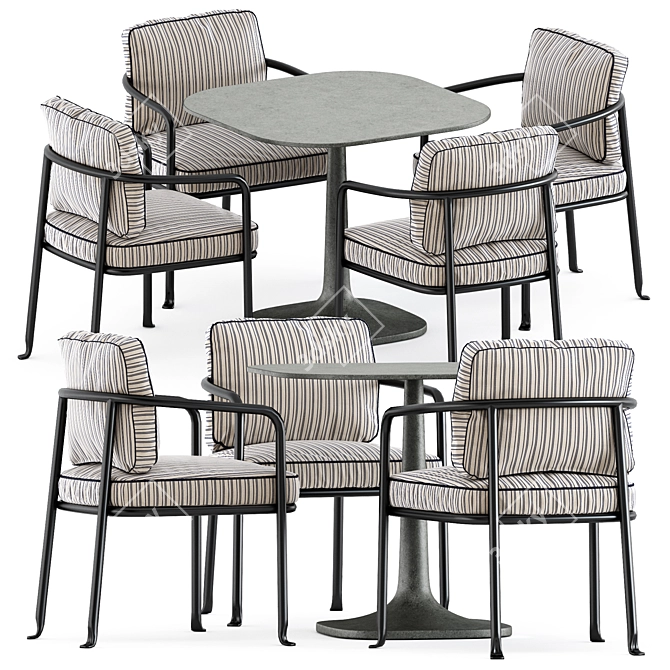 Elegant Outdoor Set by Bebitalia 3D model image 1