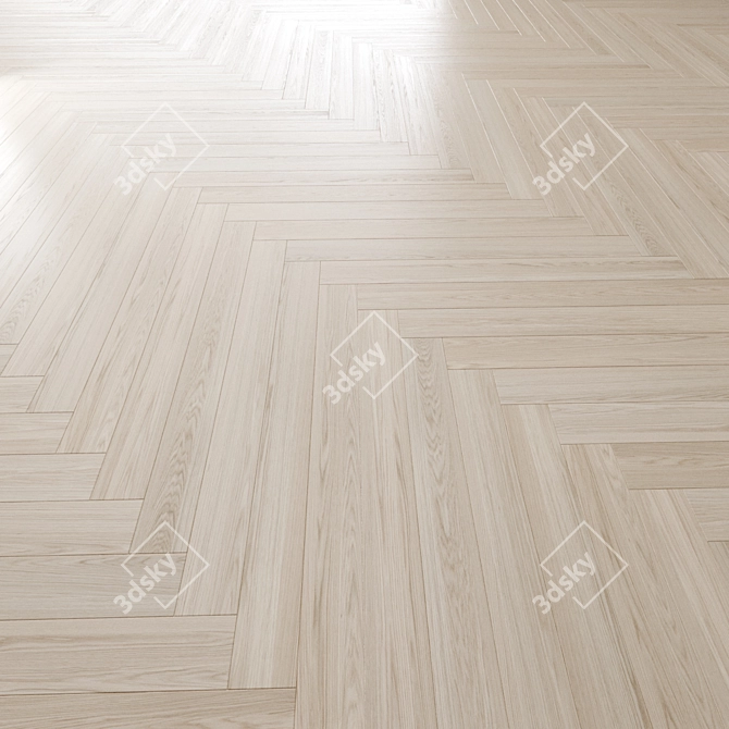 Oak Parquet Flooring 3D Models 3D model image 2