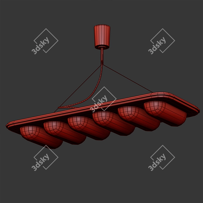 Vintage Retro Light Fixture 3D model image 2