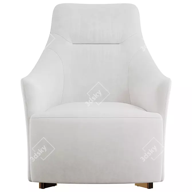 Luxury Galileo Lounge Armchair 3D model image 2