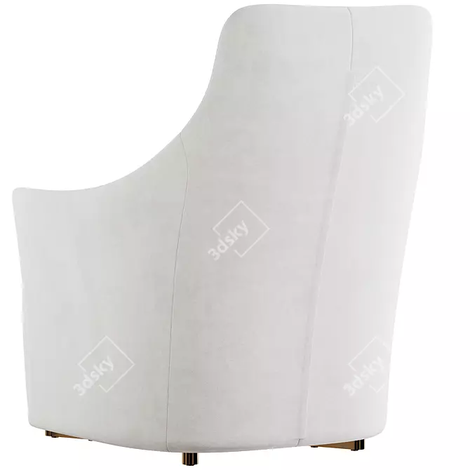 Luxury Galileo Lounge Armchair 3D model image 3