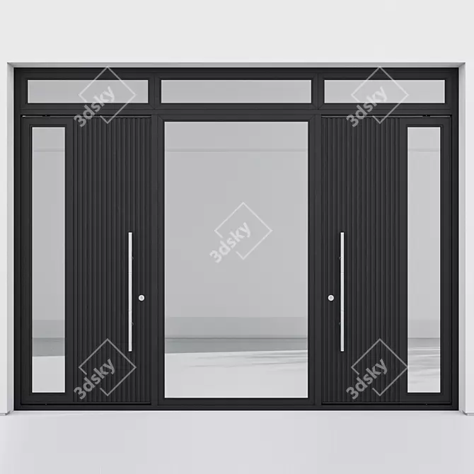 Aluminum Entry Door 204 3D model image 2