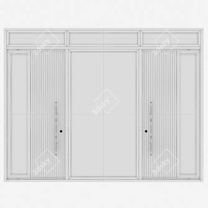 Aluminum Entry Door 204 3D model image 4