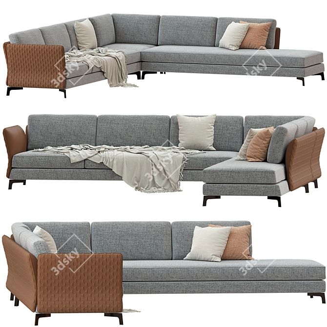 Modular Sofa Collection by Ceppi 3D model image 2