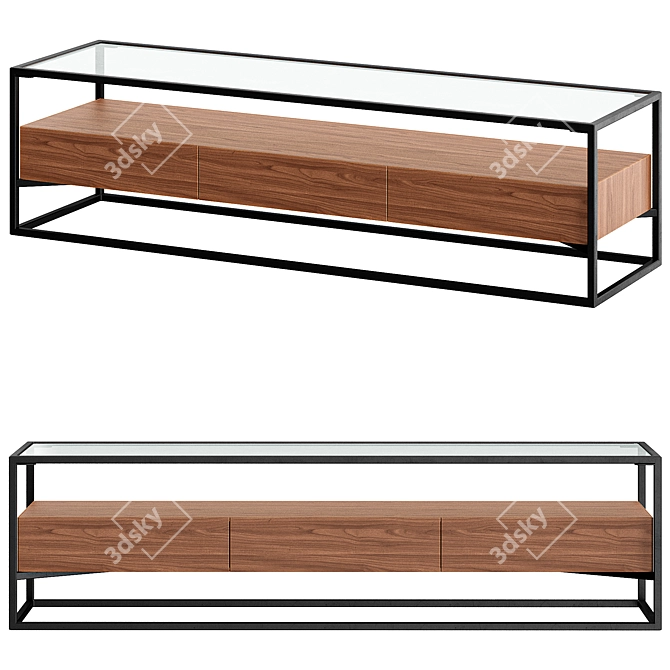 Sherwood TV Console Stand 3D model image 2