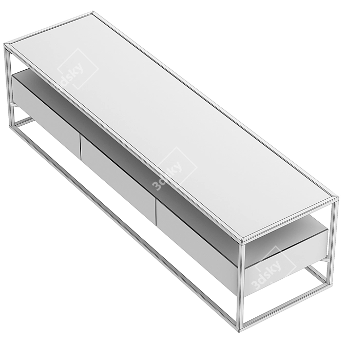 Sherwood TV Console Stand 3D model image 4