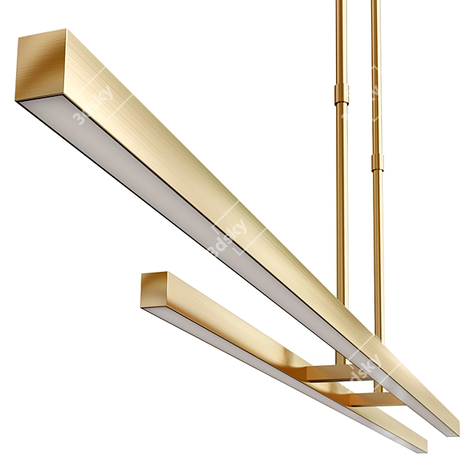  Sleek Stagger Linear Pendant 3D model image 3