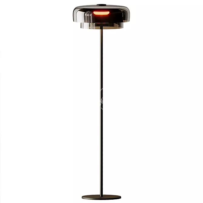 Sleek LEVELS Glass Floor Lamp 3D model image 4