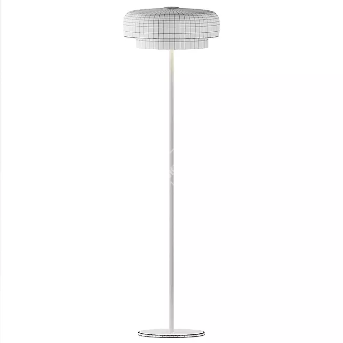 Sleek LEVELS Glass Floor Lamp 3D model image 5