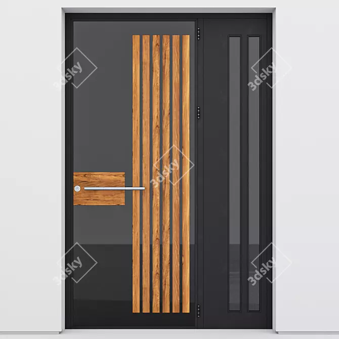 Sleek Aluminium Door 205 3D model image 2