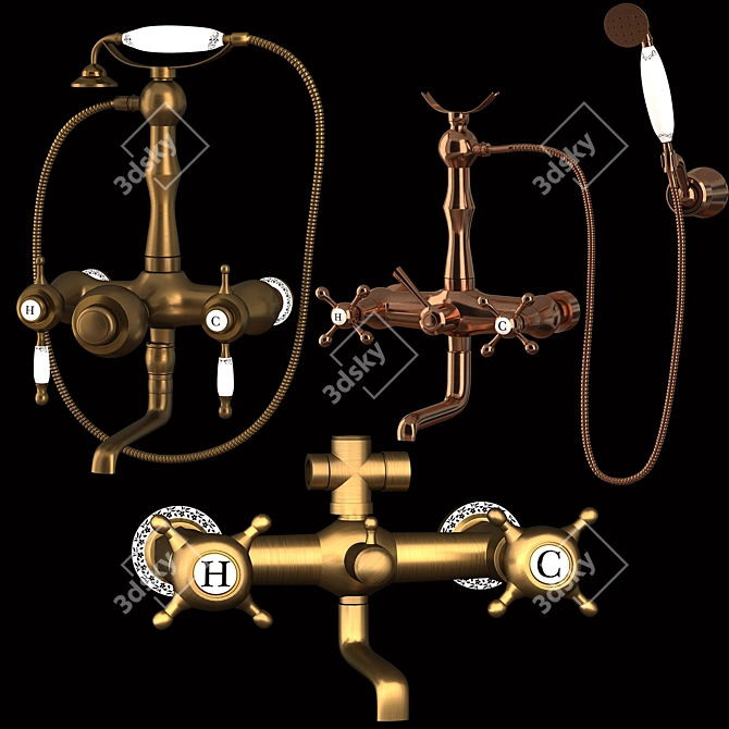 Versatile Faucet and Shower Collection 3D model image 5