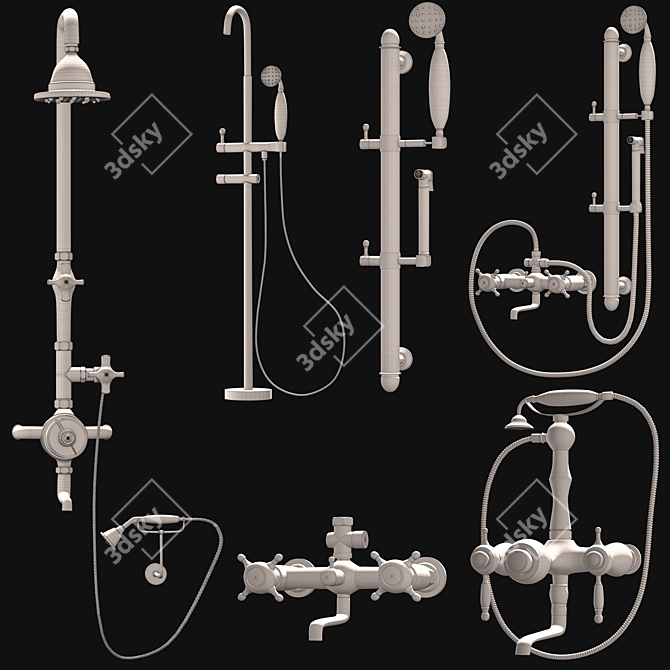 Versatile Faucet and Shower Collection 3D model image 7