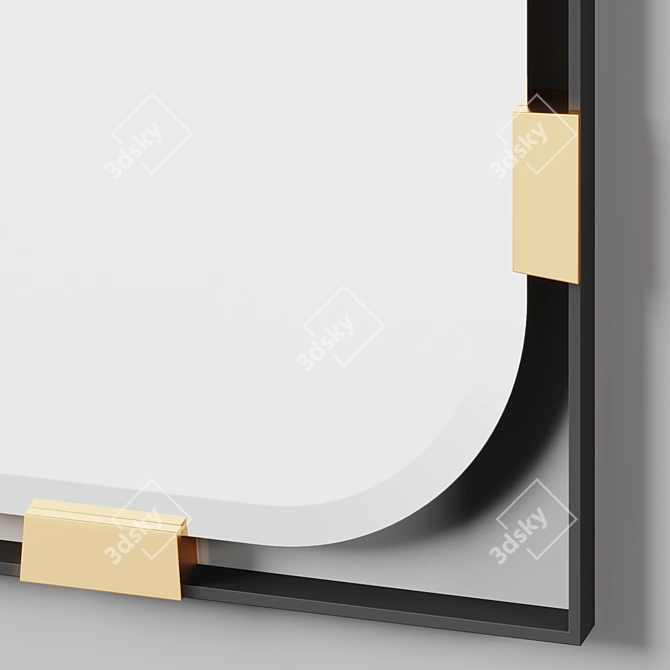 Sleek Modern Floor Mirror 3D model image 3