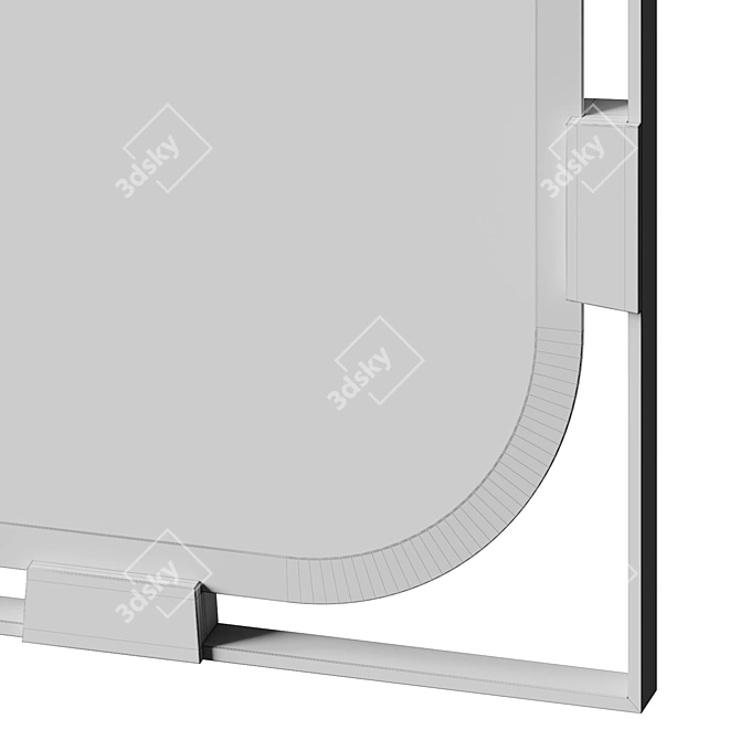 Sleek Modern Floor Mirror 3D model image 5