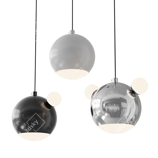 Game Style LED Pendant Lamp 3D model image 1