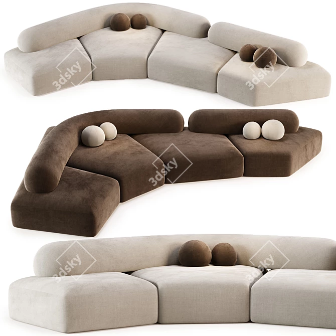 Modern On The Rocks Sofa 3D model image 1