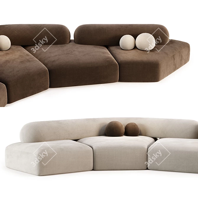 Modern On The Rocks Sofa 3D model image 2