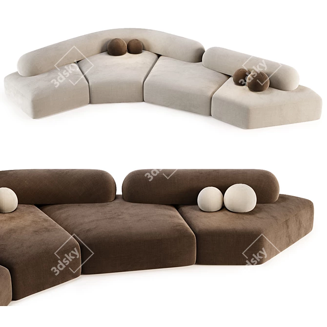 Modern On The Rocks Sofa 3D model image 3