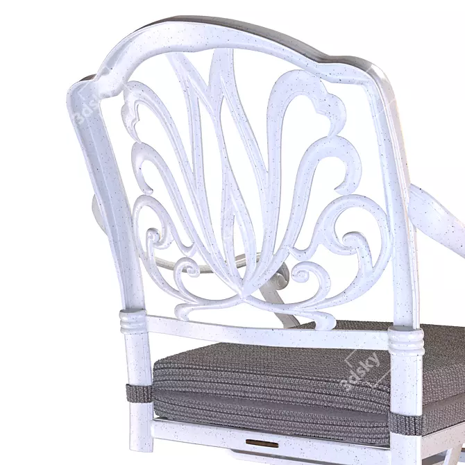 Classic Bar Stool with Cushion 3D model image 6