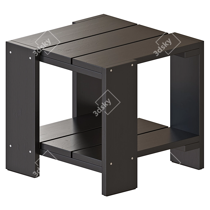 Modern Crate Style Side Tables 3D model image 2