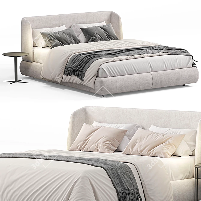 Modern Tranquil Virgin Bed Design 3D model image 4