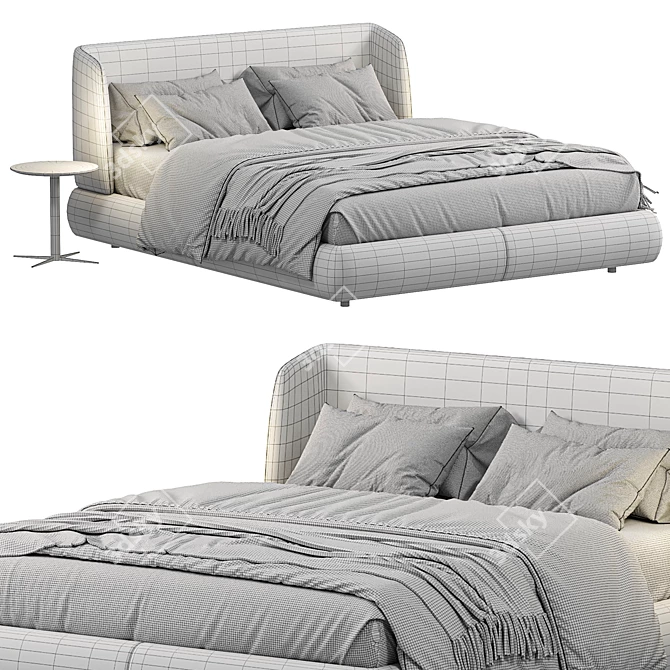 Modern Tranquil Virgin Bed Design 3D model image 7