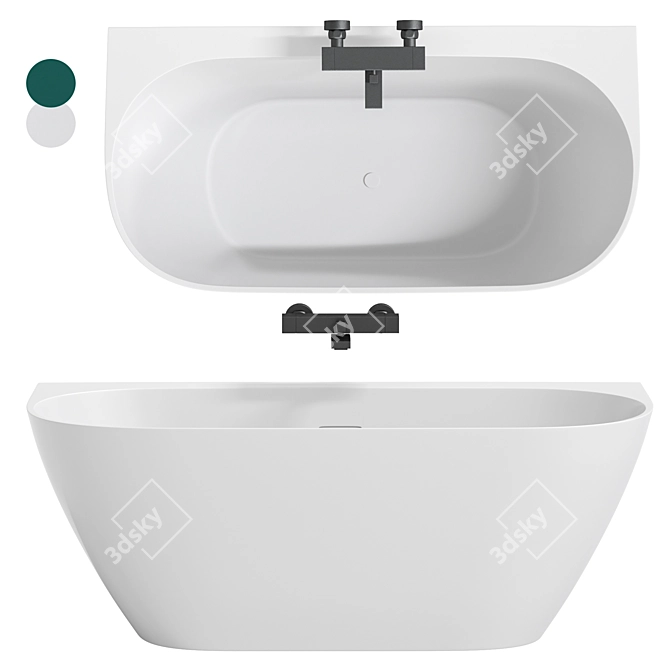 Salini Sofia Wall Bathtub 2014 3D model image 1