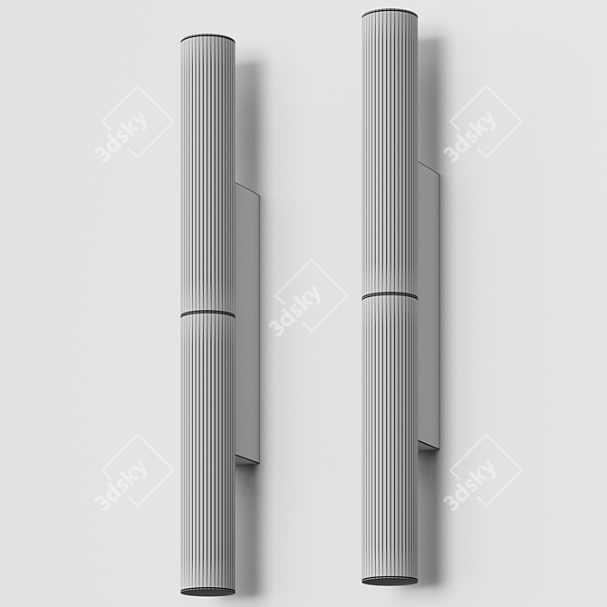 Alabaster Cylinder Wall Light Fixture 3D model image 2