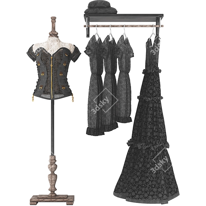 Gothic Sleeveless Clothing Max 2015 3D model image 1