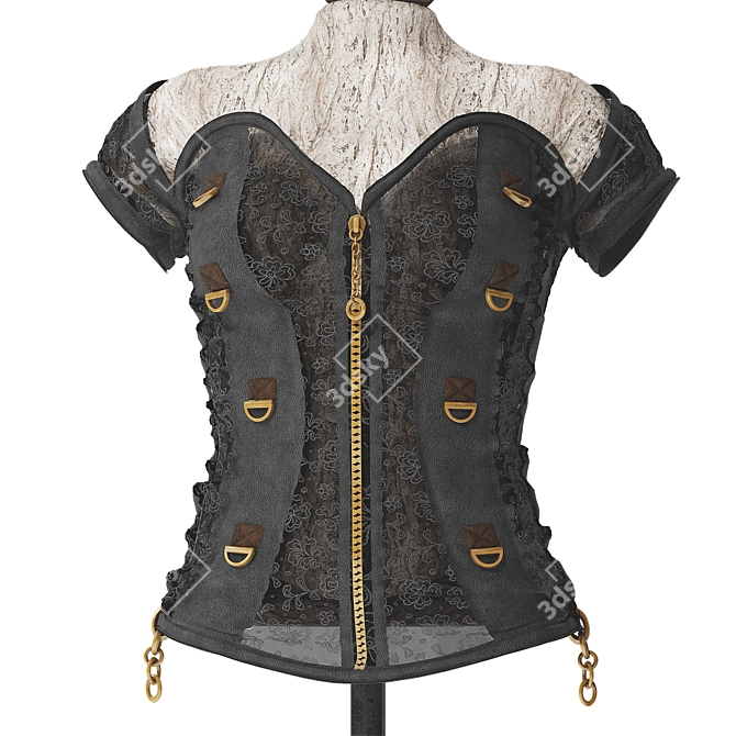 Gothic Sleeveless Clothing Max 2015 3D model image 3