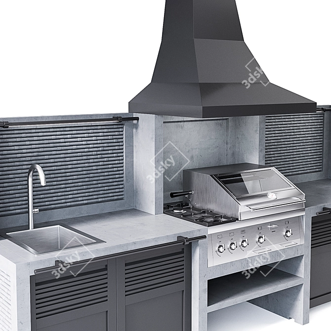 Kaufmann T-Bone Grill Station 3D model image 2