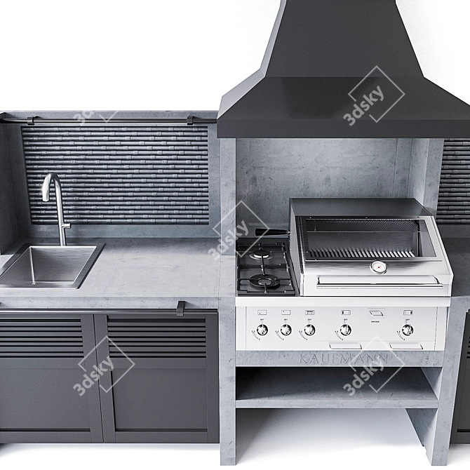 Kaufmann T-Bone Grill Station 3D model image 3