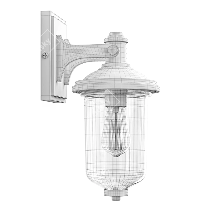 Contemporary Outdoor Wall Sconce Aesthetic 3D model image 3