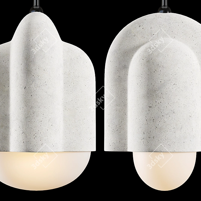 Smooth Capricorn Pendant Light 3D model image 2