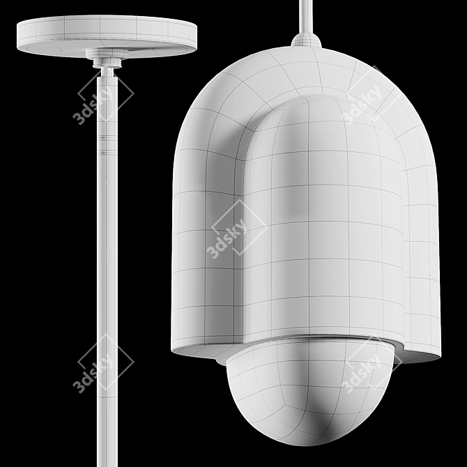 Smooth Capricorn Pendant Light 3D model image 3