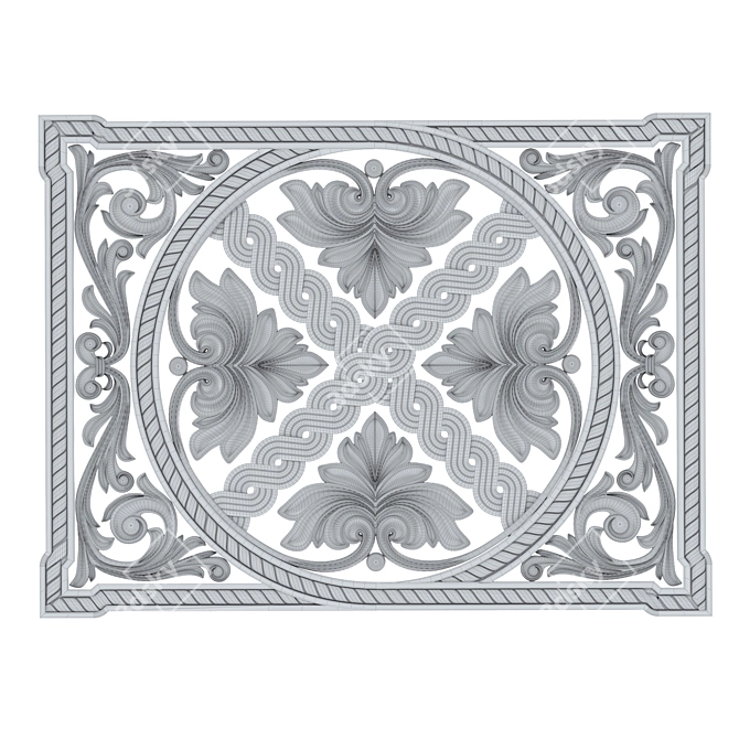 Carved Decor 4 - STL File 3D model image 3