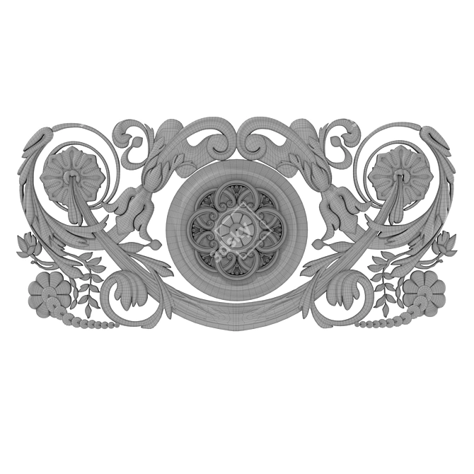 Carved Decor 6 - STL File 3D model image 3