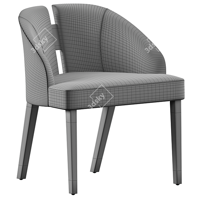 Modern Cahn II Armchair 3D model image 4