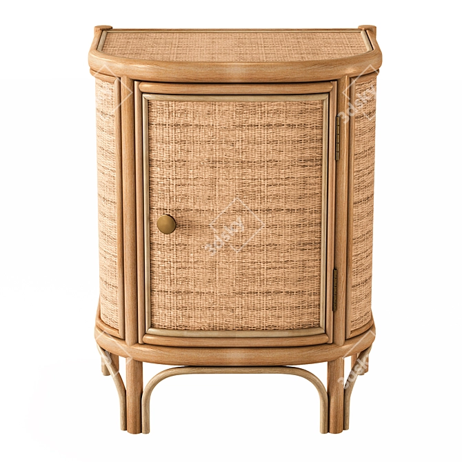 Ladara Bedside Table Natural 3D model image 2