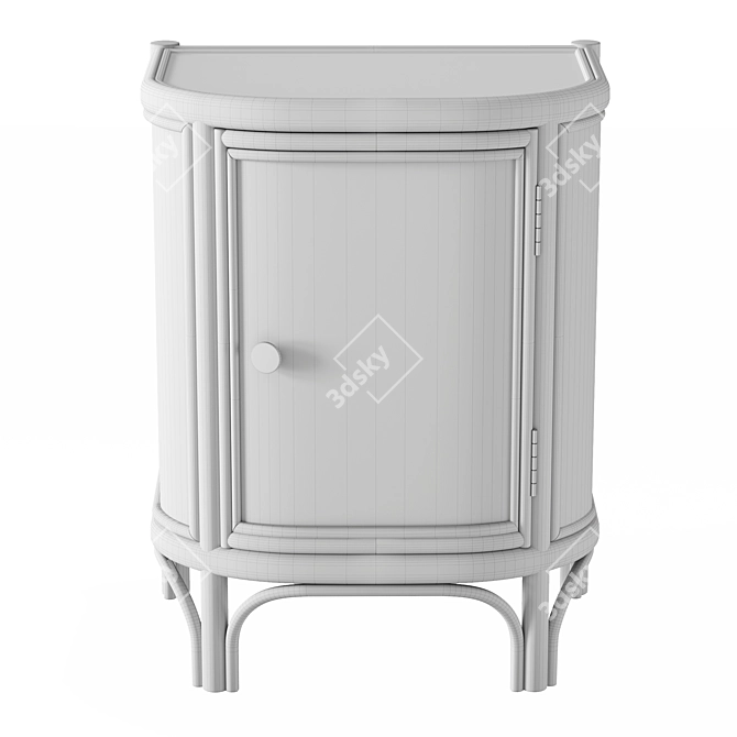 Ladara Bedside Table Natural 3D model image 4