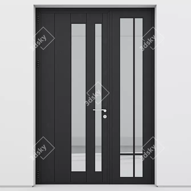 Corona Aluminium Door 3D Model 3D model image 2