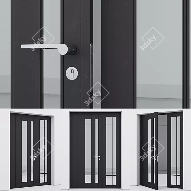 Corona Aluminium Door 3D Model 3D model image 3