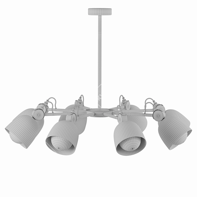 Modern Hanging Lamp Trio Set 3D model image 3