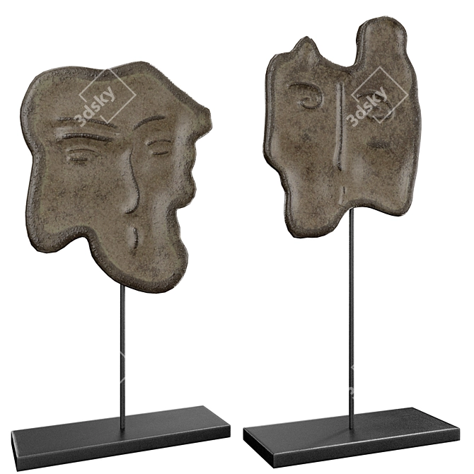 David Sculptures Set, Geometric Design 3D model image 1