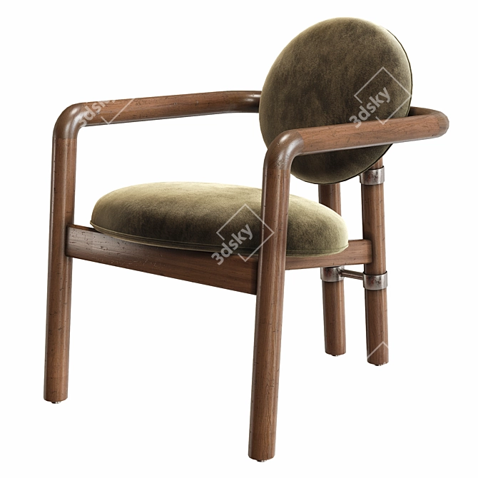 Elegant Surrey Olive Accent Chair 3D model image 1