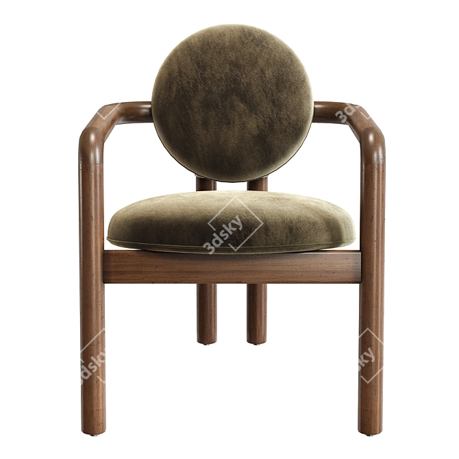 Elegant Surrey Olive Accent Chair 3D model image 3