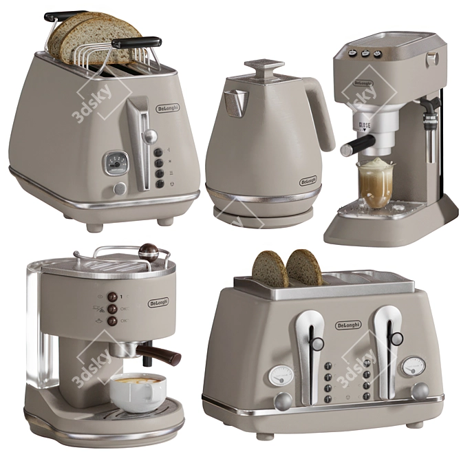 Delonghi Kitchen Appliance Set 3D model image 3