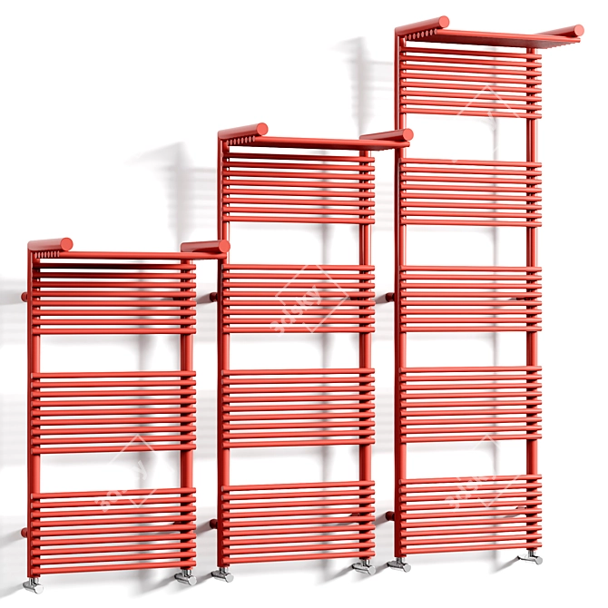 Elegant Vertical Towel Warmer 3D model image 2