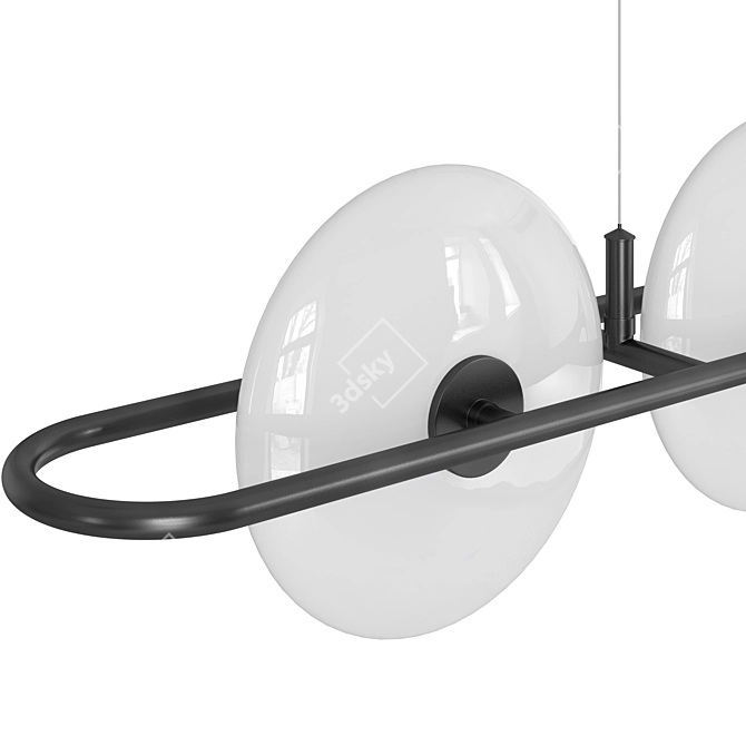 Adjustable Pendant Chandelier "Wheels 3D model image 3