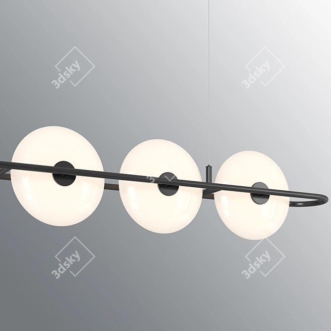 Adjustable Pendant Chandelier "Wheels 3D model image 4